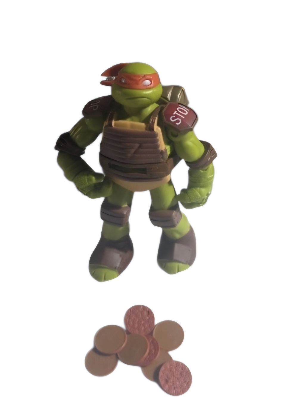 TMNT Michelangelo Figure shoots pizzas collectible figure